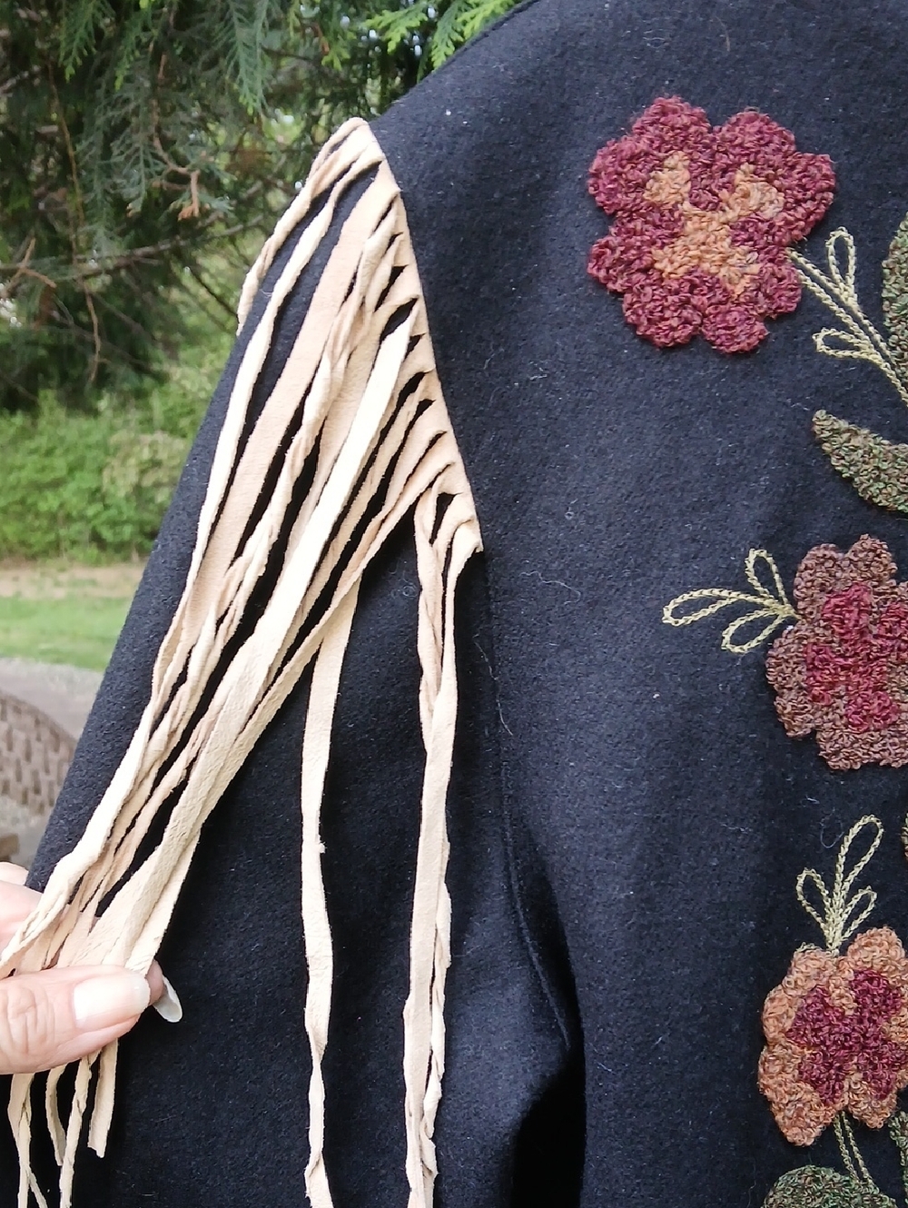 Double-D RanchwearVintage Military Cavalry Fringe Wool Sz L - Picture 6 of 11